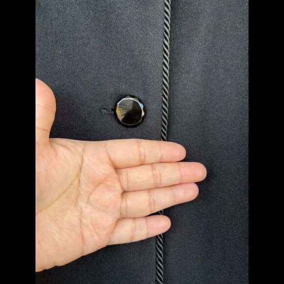 Fleurette Loro Piana Black Wool size 8 - Picture 4 of 12